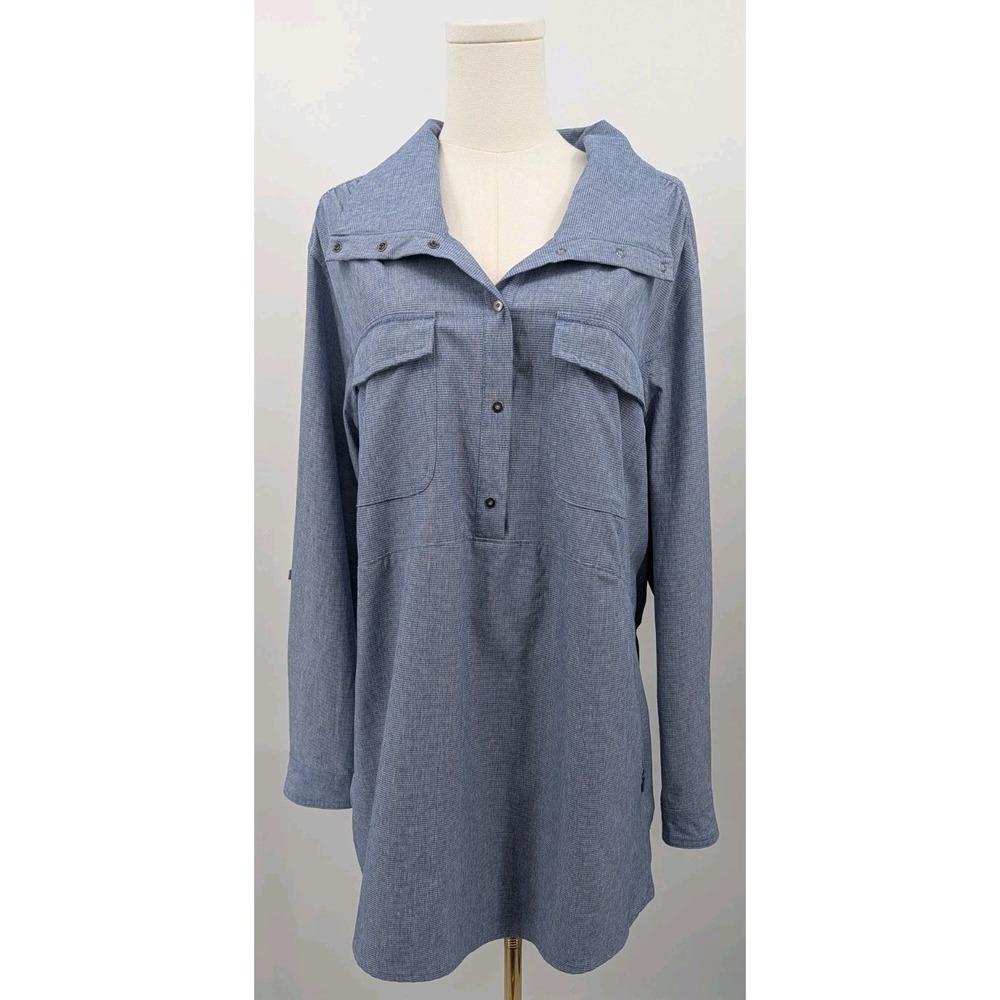 Duluth Trading Womens Sol Survivor Tunic Workwear Top UV Purple Size 1X Outdoor